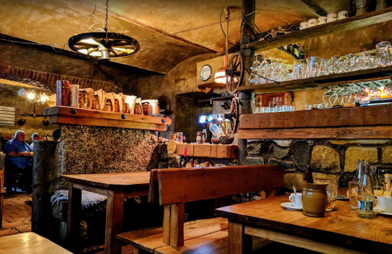 Medieval type of restaurant only 5 min. walk from Old Town Square. Around the corner of the Paris street. Prices friendly ;)